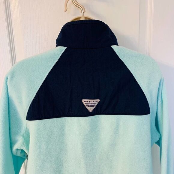 Columbia Aqua & Navy Fleece Full Zip Jacket! ❤️ - Picture 4 of 5